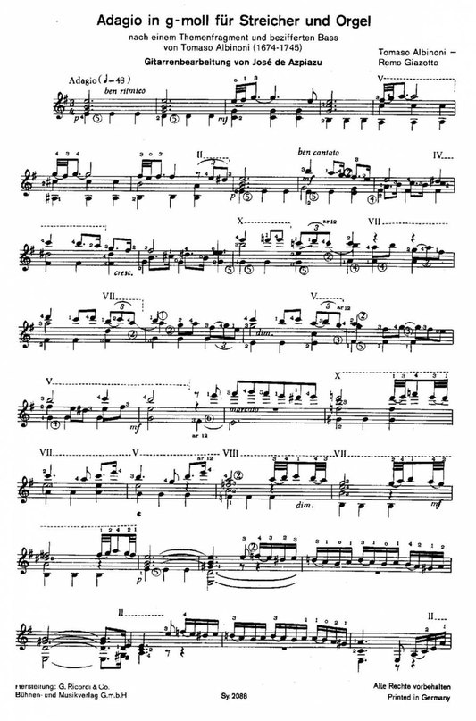 Tomaso Giovanni Albinoni,Remo Giazotto - Адажио Альбинони g-moll для органа и струнных